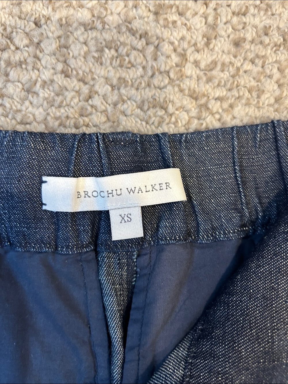 NWOT Brochu Walker Wide-Leg Cropped Pants in Dark Indigo - Picture 3 of 5